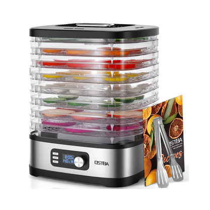 OSTBA 8-Tray Food Dehydrator with 72H Timer & Adjustable Temperature