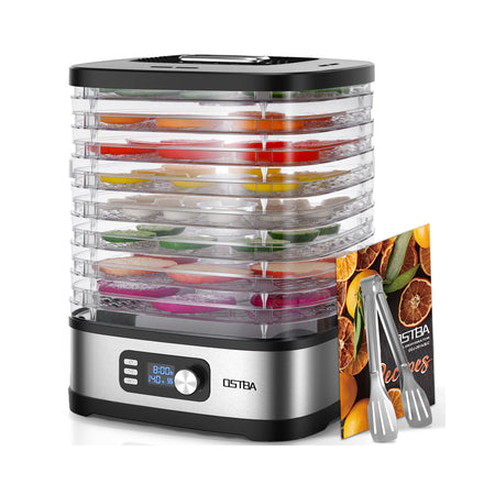 OSTBA 8-Tray Food Dehydrator with 72H Timer & Adjustable Temperature