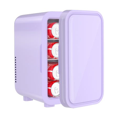 Mini-réfrigérateur, 6 litres/8 canettes 110 V CA/CC, réfrigérateur portable thermoélectrique pour chambre à coucher, produits de soin de la peau, boissons, bureau, dortoir et voiture, noir