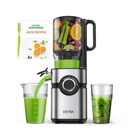 OSTBA Cold Press Juicer, 5-Inch Wide Feed Chute Slow Juicer