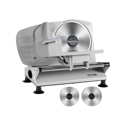 OSTBA Meat Slicer Machine for Home, Electric Deli Food Slicer with Removable 6.7” Stainless Steel Blades, 0-15mm Adjustable Thickness, Easy to Clean, 150W, Ideal for Cold Cuts, Cheese, Bread, Fruit