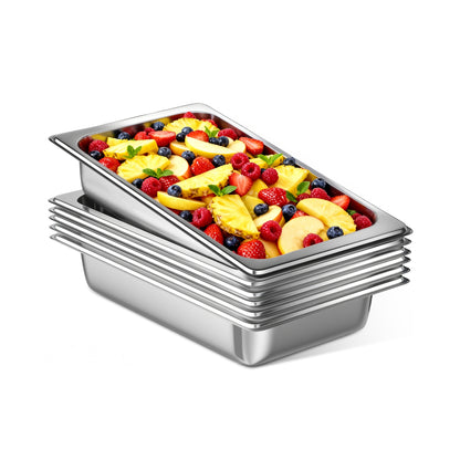 OSTBA 4-Pack Hotel Pans, Half-Size Stainless Steel Steam Table Pan, 2.5" Deep
