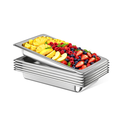 OSTBA 4-Pack Hotel Pans, Half-Size Stainless Steel Steam Table Pan, 2.5" Deep