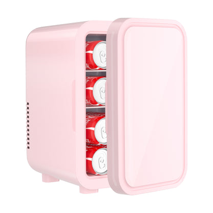 Mini Fridge, 6 Liter/8 Can 110V AC/DC Portable Thermoelectric Cooler Refrigerators for Bedroom, Skincare, Beverage, Office, Dorm Room and Car, Black