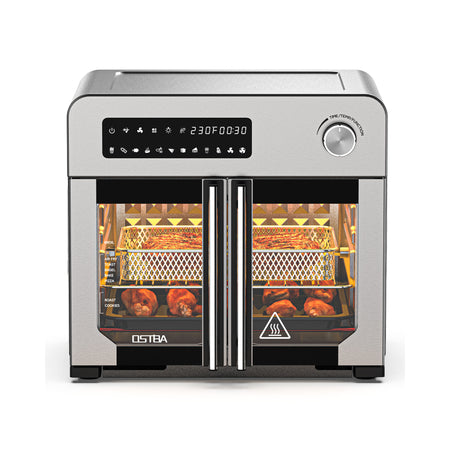 OSTBA French Door Air Fryer Toaster Oven | 10-in-1 Countertop Oven