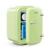 Mini Fridge, 4 Liter/6 Cans Small Fridgerator for Bedroom, AC/DC Thermoelectric Cooler and Warmer for Skincare Drink Office Dorm Car, White