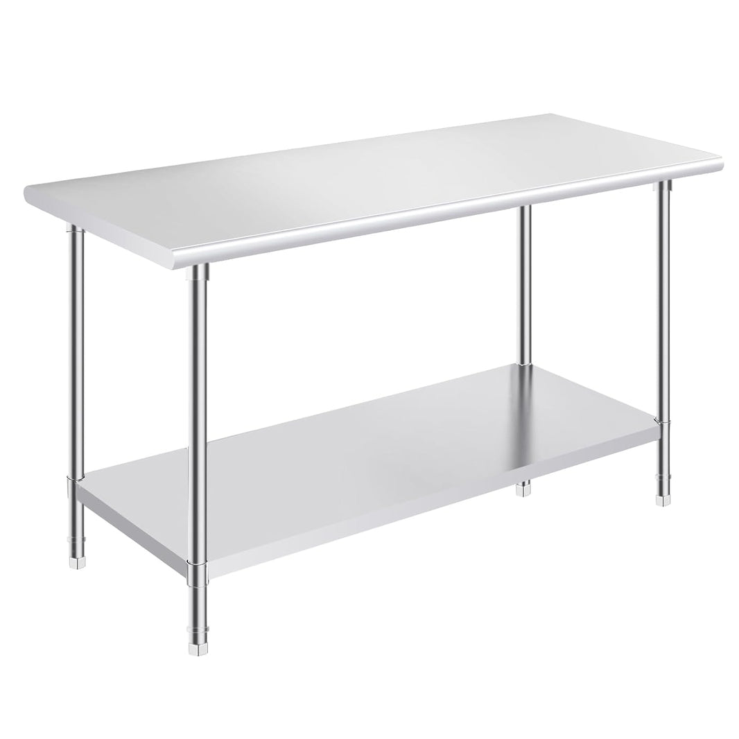 OSTBA Stainless Steel Prep Table with Backsplash, 24x48 Inch Commercial Work Table