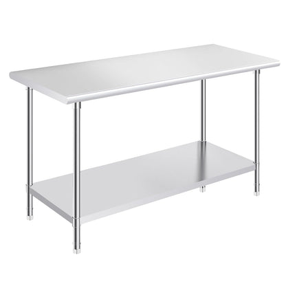 OSTBA Stainless Steel Prep Table with Backsplash, 24x48 Inch Commercial Work Table