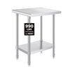 OSTBA Stainless Steel Prep Table with Backsplash, 24x48 Inch Commercial Work Table