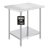 OSTBA Stainless Steel Prep Table with Backsplash, 24x48 Inch Commercial Work Table
