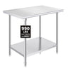 OSTBA Stainless Steel Prep Table with Backsplash, 24x48 Inch Commercial Work Table