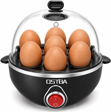 OSTBA Electric Egg Cooker, 7-Egg Boiler for Hard Boiled Eggs