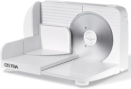 OSTBA Foldable Electric Food Slicer, Adjustable Thickness 0–15mm, 6.7” Stainless Steel Blade