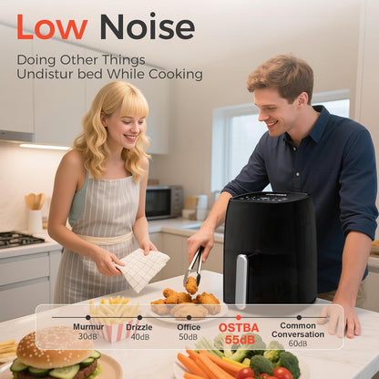 OSTBA 4.5QT Air Fryer | Glass Touch Screen, 6 Presets
