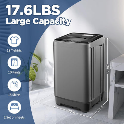 OSTBA 17.6 lb Portable Washing Machine with Drain Pump
