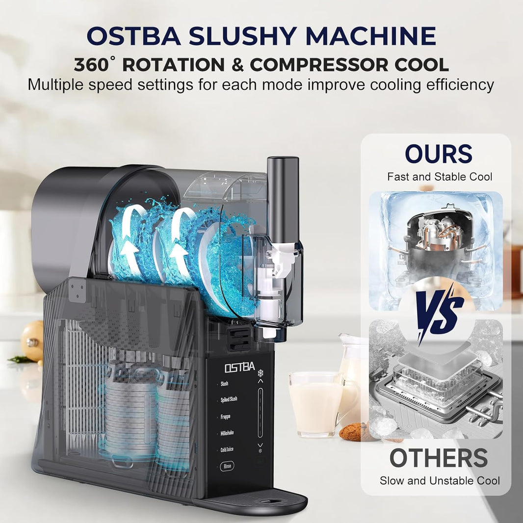 Slushie Machine-88oz Slushy Machine for Home, Frozen Drink Maker, No Ice Needed, One-Touch Slush Machine with 6 Preset Programs Self-Clean Function for Margarita, Smoothie, Milkshake, Frozen Cocktails