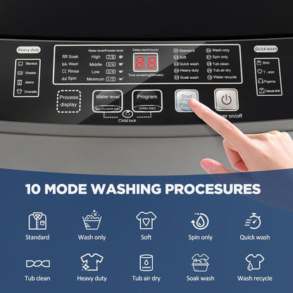 OSTBA 17.6 lb Portable Washing Machine with Drain Pump