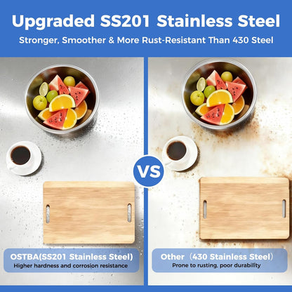 OSTBA Stainless Steel Prep Table with Backsplash, 24x48 Inch Commercial Work Table