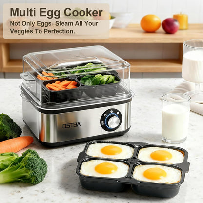 OSTBA Egg Cooker, 8-Egg Electric Boiler for Hard Boiled Eggs