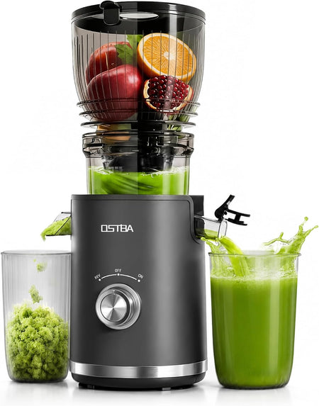 OSTBA Cold Press Juicer, 300W Slow Masticating Juicer | 5.8" Large Feed Chute, High Juice Yield
