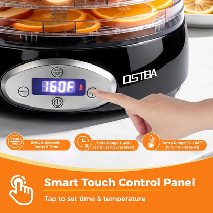OSTBA 5-Tray BPA-Free Food Dehydrator, 420W, 95-160F, 48H Timer