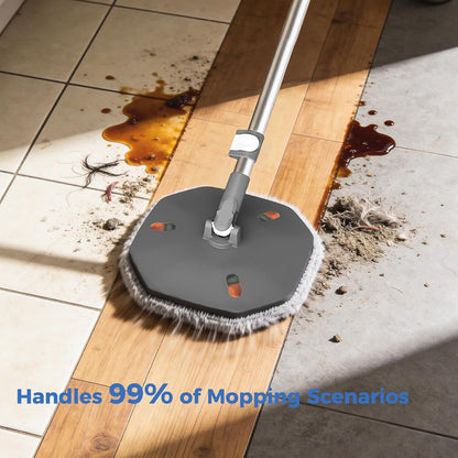 Spin Mop and Bucket Set with Removable Inner Clean Water Bucket, Dual Water Separation System, Deep-Cleaning Mops for Floors