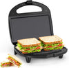 OSTBA Panini Press Grill with Adjustable Temperature, 4-Slice Indoor Grill, 180° Open Sandwich Maker with Drip Tray, Non-Stick Plates, Stainless Steel, 1200W