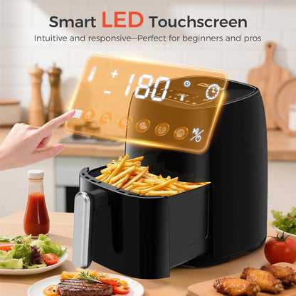 OSTBA 4.5QT Air Fryer | Glass Touch Screen, 6 Presets