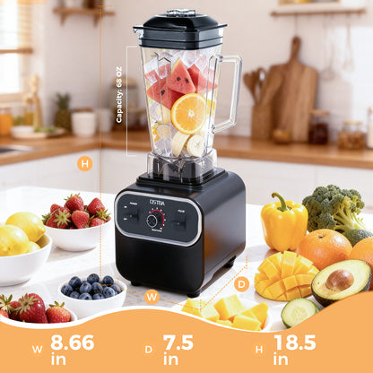 OSTBA 1600W 10-Speed Blender for Smoothies, 68oz BPA-Free Pitcher