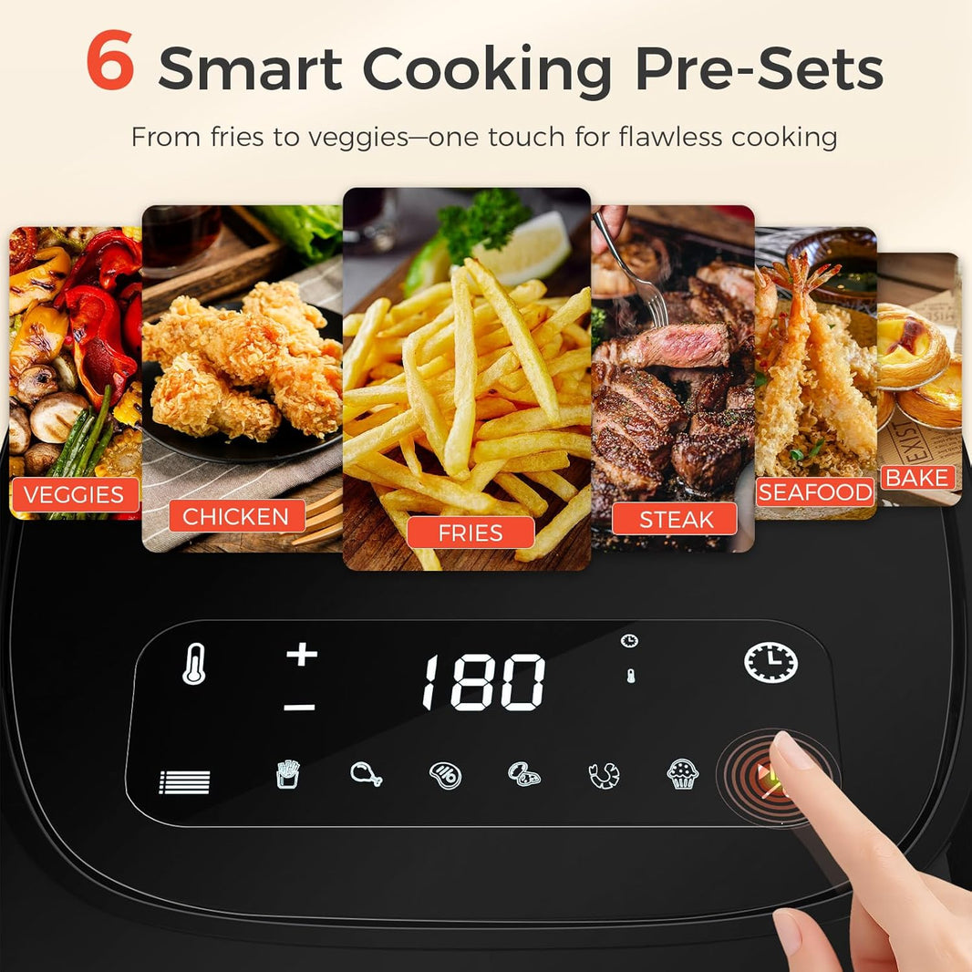 OSTBA 4.5QT Air Fryer | Glass Touch Screen, 6 Presets