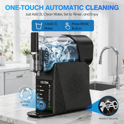 OSTBA 88oz Soft Serve Ice Cream Machine, No Ice Needed Slushie Maker | Self-Cleaning, Family Size