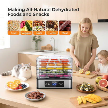 OSTBA 5-Tray Food Dehydrator, 400W Stainless Steel
