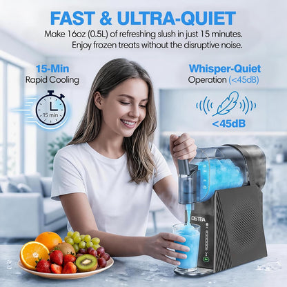 OSTBA 88oz Slushie Machine for Home, No Ice Needed, Frozen Drink Maker | Self-Cleaning, Adjustable Texture