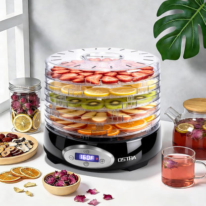 OSTBA 5-Tray BPA-Free Food Dehydrator, 420W, 95-160F, 48H Timer