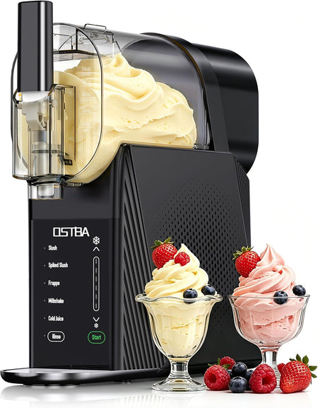 OSTBA 88oz Soft Serve Ice Cream Machine, No Ice Needed Slushie Maker | Self-Cleaning, Family Size