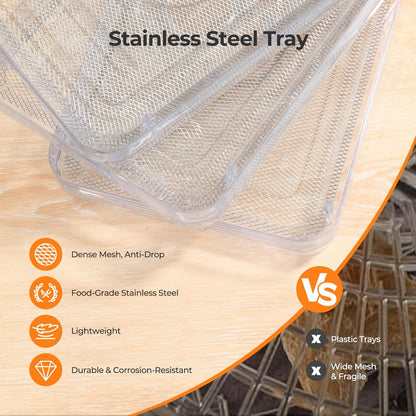 OSTBA 5-Tray Food Dehydrator, 400W Stainless Steel