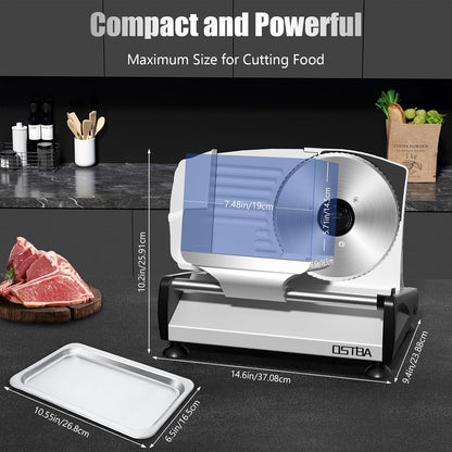 OSTBA Meat Slicer | 200W Electric Deli Slicer