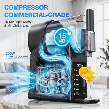 OSTBA 88oz Soft Serve Ice Cream Machine, No Ice Needed Slushie Maker | Self-Cleaning, Family Size