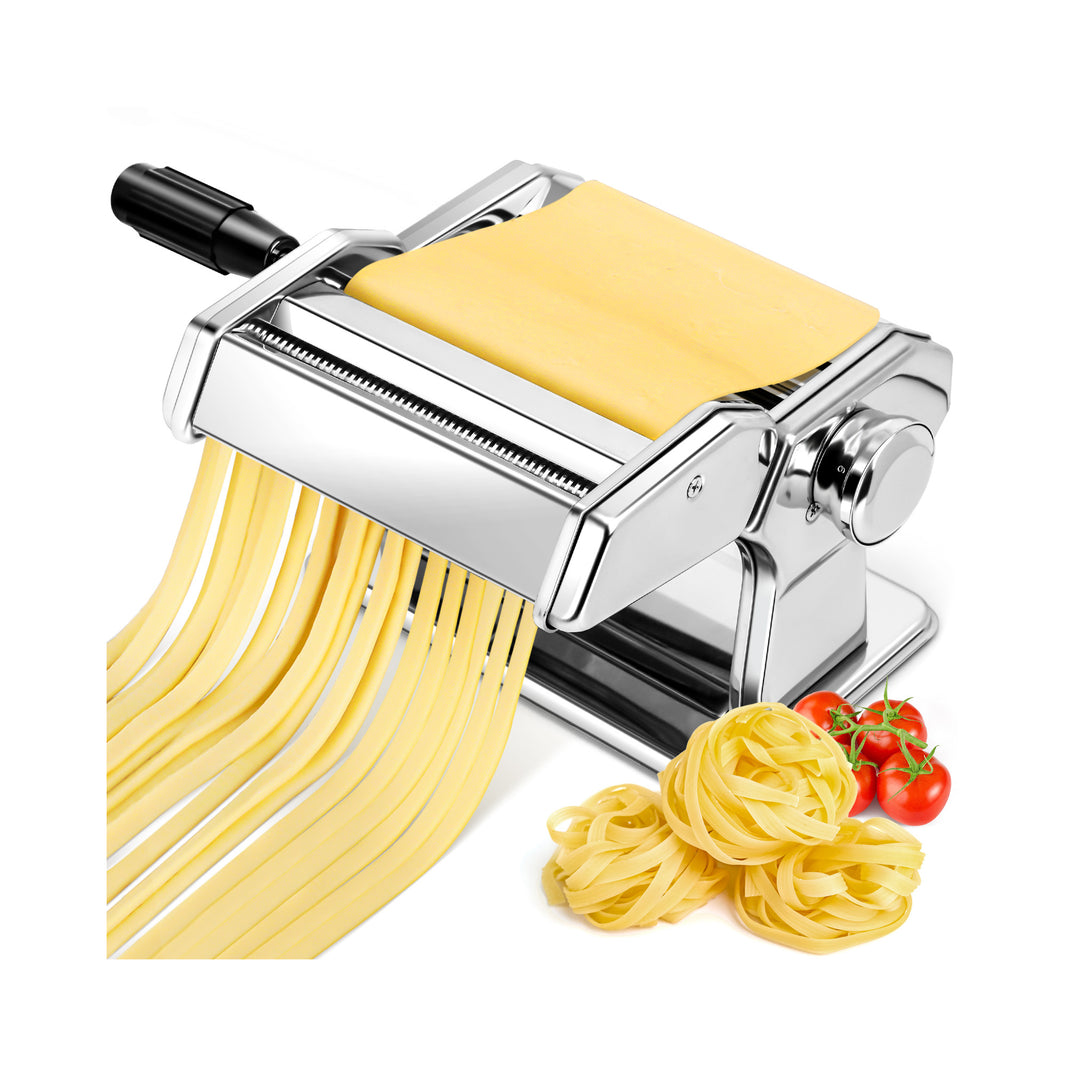 3-in-1 Pasta Maker with Cleaning Kit, Adjustable Thickness Settings Pasta Maker Machine with Pasta Roller and Cutter, Dual Width Noodle Maker for Pasta, Spaghetti, Fettuccine, Lasagna