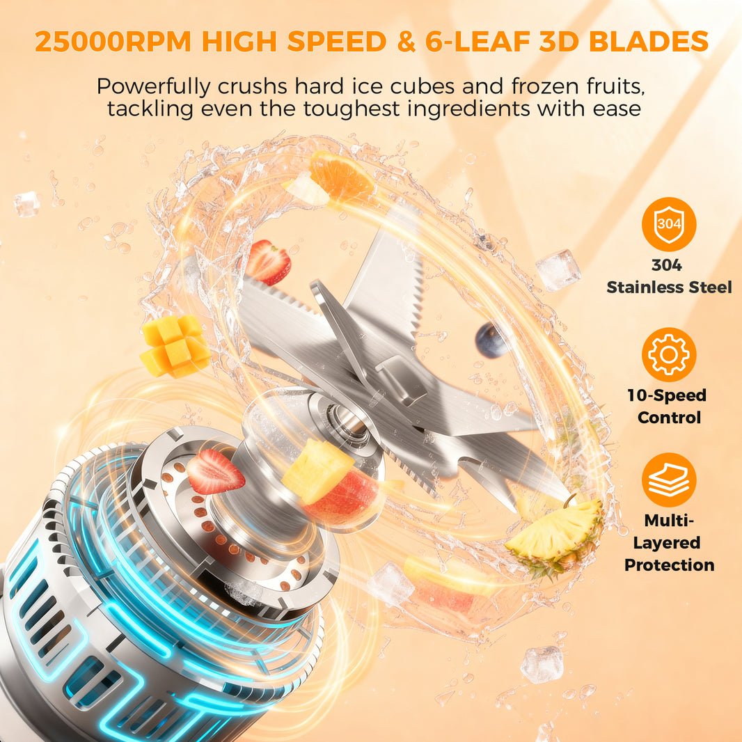 OSTBA 1600W 10-Speed Blender for Smoothies, 68oz BPA-Free Pitcher