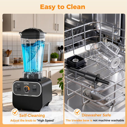 OSTBA 1600W 10-Speed Blender for Smoothies, 68oz BPA-Free Pitcher