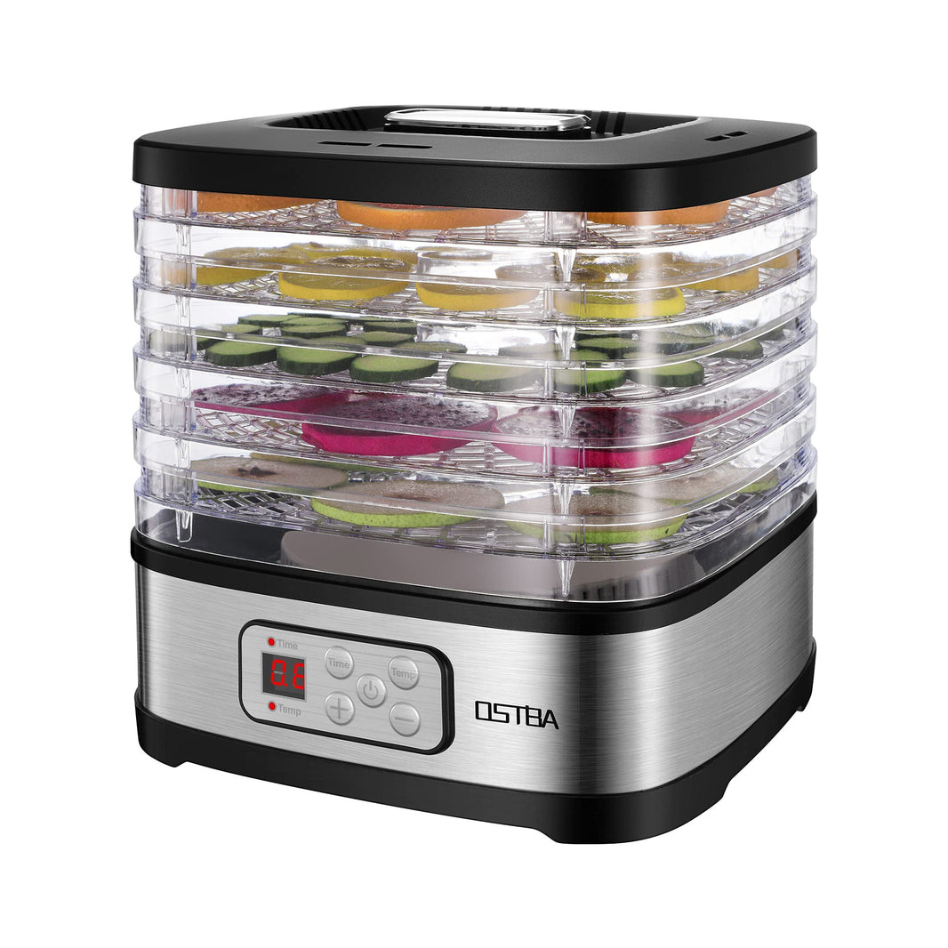 OSTBA 5-Tray Food Dehydrator with Adjustable Temperature & 72H Timer