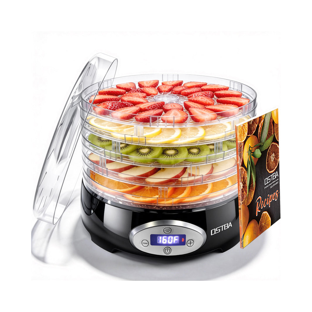 OSTBA 5-Tray BPA-Free Food Dehydrator, 420W, 95-160F, 48H Timer
